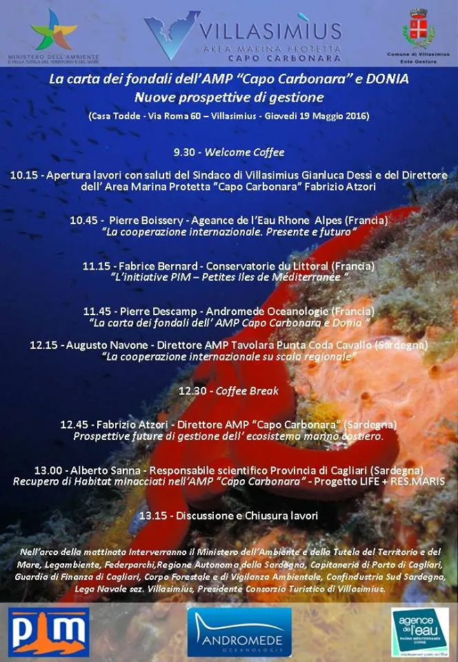 Restitution de la cartographie sous-marine de l'Aire Marine Protégée de Capo Carbonara