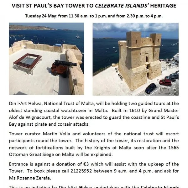 Découverte de la Tour Wignacourt à Malte